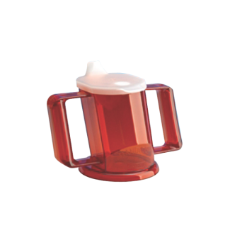 HandyCup met deksel, rood